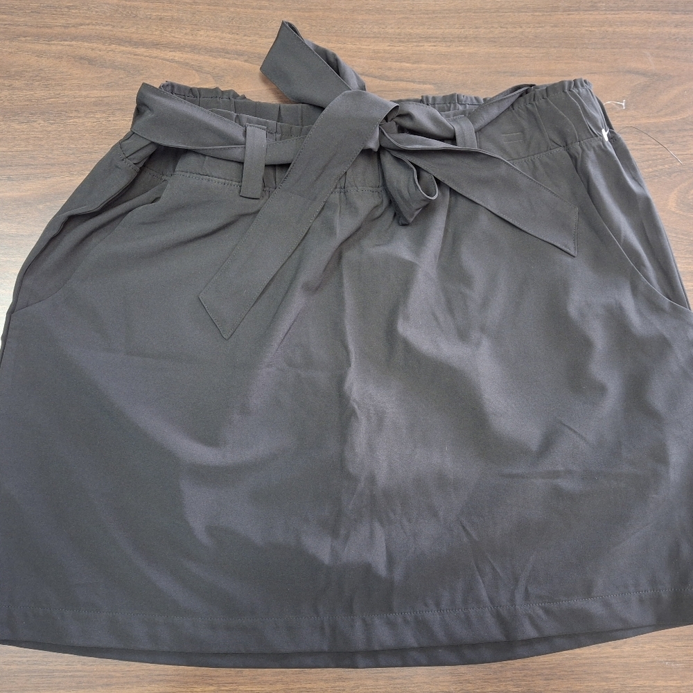 RBX Black A-Line Skirt with Bow Detail